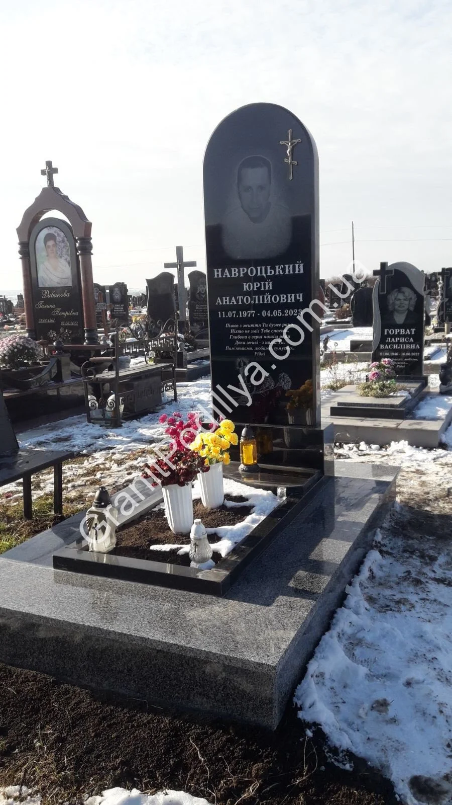 Подвійний пам'ятник з граніту - Кам'янець-Подільський | GranitPodillya